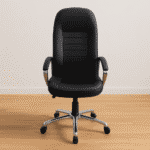 كرسى مكتب جلد – لون اسود