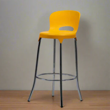 كرسي بار ثابت-اصفر